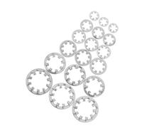 Hemobllo Rondelles de Blocage Dentelées et Solide 300pcs Résistantes à la Corrosion en Acier Inoxydable Argenté Étoile pour Fixation Antidérapante Industrielle