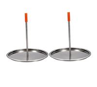 Hemobllo Rôtissoire Verticale Inoxydable pour Poulet 2Pcs Support à Rôtir Design Démontable Outil de Cuisson pour Barbecue Air Compatible Dinde Facile à Nettoyer