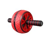 Hemobllo Roue Abdominale Fitness Wheel Rouge Exercice Ab Roller Silencieux Renforcement pour Homme et Femme Entraîneur Abdominal Simple