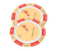 Hemobllo Roue De Grossesse 2 Pièces : Tableau De Développement Fœtal, Suivi Papier Imprimé Couleur Pour Les Futures Mamans, Comprend Un Guide De Grossesse Pour Les Femmes Enceintes