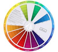 Hemobllo Roue de Rotation Chromatique en Papier pour Apprentissage Simple du Mélange des Couleurs, Outil Créatif et Clair pour Manucure et Peinture Professionnelle