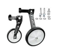 Hemobllo Roue Stabilisatrice Réglable, Alliage D’Aluminium Noir | Montage Arrière Aligné, Design Renforcé et Roues Épaissies, Apprentissage Facile pour Garçon Fille Débutants
