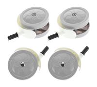 Hemobllo Roues de Rechange Silencieuses pour Trotteur Bébé 97 X 7 CM 4 Pièces Pivotantes à 360° Plastique Résistant à L'Usure Installation Facile Accessoires pour Poussette et