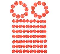 Hemobllo Rouge Pièces D’échecs de Remplacement Plastique Numérotées | Lot Simple, Surface Lisse sans Bavure, Prise Facile pour Garçon Fille, Usage Bingo et Échecs