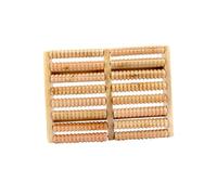 Hemobllo Rouleau de Massage en Bois Pieds à 8 Rangées Masseur de Points de Pression Fatigue Plantaire et Talonnière Stimulation Circulation Sanguine