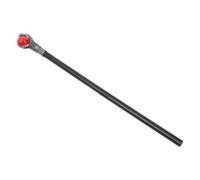 Hemobllo Royal en Métal Ancien pour Cosplay d'halloween Canne De Marche 78 Cm Accessoire De Costume Élégant pour Garçon Et Et Adultes pour Fêtes Et Événements Design Griffes Et Boule Rouge