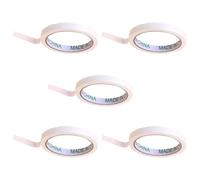 Hemobllo Ruban de Masquage Blanc 18mm X 20m, 5 Rouleaux, Adhésif en Papier sans Acide pour Peinture, Bricolage et Loisirs Créatifs, Matériel Éducatif et Décoration Temporaire