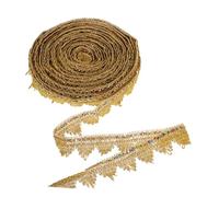 Hemobllo Ruban Dentelle Or à Sequins Bordure Broderie pour Couture Diy Accessoires de Décoration pour Vêtements Fleurs Scrapbooking et Projets Créatifs