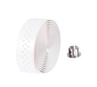 Hemobllo Ruban Guidon PU Cuir Antidérapant Respirant avec Embout Protection Absorbant Chocs pour Vtt et Route Installation Facile avec Adhésif et Finition Blanc