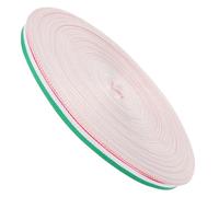 Hemobllo Ruban Rayé Polyester Rouleau Rouge Blanc Vert Facile à Couper pour Cadeau Décoration Mariage et Projets Couture