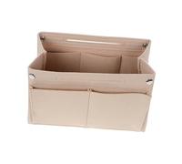 Hemobllo Sac à Main Feutre Beige à Double Trousse de Multi Organisateur de Voyage Compact et Bouton Pression pour Usage