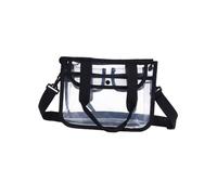 Hemobllo Sac Bandoulière Transparent EVA pour Femme Sac été pour Plage Voyage et Usage Quotidien Format Moyen Noir
