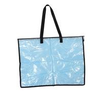 Hemobllo Sac de Rangement Transparent pour Affiches Grand Format Organiseur à Fermeture Éclair Résistant Déchirure Sac Portable pour Documents et Fournitures Scolaires Bleu