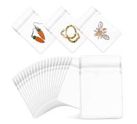 Hemobllo Sachets à Bijoux Transparents à Fermeture Éclair 100 Pièces en PVC