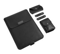 Hemobllo Sacoche pour Ordinateur Portable avec Sangle pour Câble, Pochette Polyvalente pour Ordinateur Portable 15 Pouces, Noir, 1 Set, Pu Tpu Peluche, pour Hommes D'affaires et Personnel