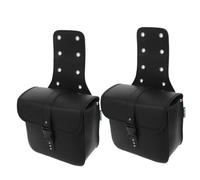 Hemobllo Sacoches Latérales Étanches pour Moto Mini en PU Paire Noire Adaptées Motos Électriques Usage Protection Pluie Polyvalents