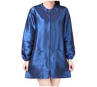 Hemobllo Salopette Esthéticienne à Manches Longues Imperméable Combinaison De Salon De Spa Tablier De Teinture Capillaire Pour Vêtements De Protection Bleu Roi