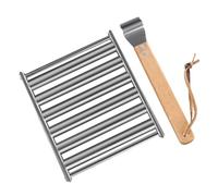 Hemobllo Saucisses pour Barbecue Extérieur Support Roulant Métallique pour Barbecue De Camping De Camping