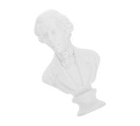 Hemobllo Sculpture de Buste en Résine Blanche et Facile à Nettoyer Représentant Chopin, Décoration Artistique Européenne Texture Réaliste pour Bureau ou Étagère