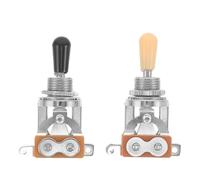 Hemobllo Sélecteur de Micros 3 Positions pour Guitare Électrique Kit Câblage Électronique 2 Pièces avec Boutons Volume Noirs et Capuchons Beige Commutateur Actif pour Accessoires Guitare