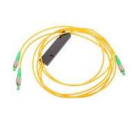 Hemobllo Séparateur de Fibres Optiques 1x2 Monomode pour Réseau Ftth | Boîtier de Répartition en Plastique Alliage, Anti-interférence, Faible Latence, Transmission Rapide