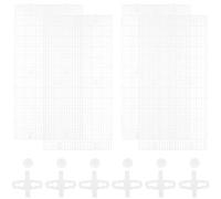 Hemobllo Séparateurs de Grille Transparents pour Aquarium, 4 Pièces en PP Semi-Transparent, Isolation du Fond 6 Ventouses, Séparateur de Bébés Poissons Adapté à L’élevage et Filtration