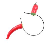 Hemobllo Serrage-tête De Fête Adulte, Accessoire Coiffure Amusant Chapeau Piment En Mousse Rouge, Couvre-chef Léger Pour Carnaval Et Soirée Déguisée