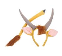 Hemobllo Serre-tête Queue Antilope et Bandeau Oreilles Animaux pour Garçon Fille Costume Déguisement Fête Accessoire Jouet Rôle Jeu Imaginaire