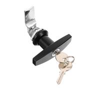 Hemobllo Serrure T Handle Zinc pour Armoire de Camping Car Boîte Électrique et Toolbox Design Élégant et Pratique Noir