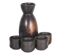 Hemobllo Service à Saké Céramique Japonais Ensemble Pichet Grand Format Pot et Tasses Maintien Saveur et Facile à Nettoyer pour Maison Restaurant Bar