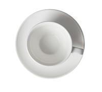 Hemobllo Service de Tasse et Soucoupe Céramique Blanche Tasse à Thé et Café Polyvalente pour Boissons Chaudes et Froides Lot Élégant pour Pause Goûter