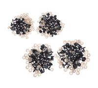 Hemobllo Set Daccessoires Yeux et Nez Plastique Noir Ovale avec Rondelles Résistants et Réalistes pour Poupées Peluches et Amigurumis DIY Mixtes