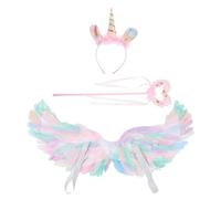Hemobllo Set de 1 Ailes D'ange en Plume Rose Réutilisables et Légères Serrage-tête pour Déguisement Princesse Fille Lors D'activités Créatives