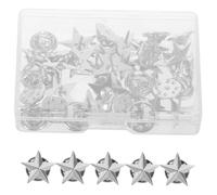 Hemobllo Set de Badges Étoile Argentés avec Attache Broche Patriotique Branches Légère pour Vêtements Sacs et Chapeaux Lors des Fêtes Nationales