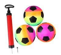 Hemobllo Set de Ballons Gonflables Arc Ciel PVC Ballon de Jeu pour Garçon Fille et pour Plein Air Plage École Activités Groupe