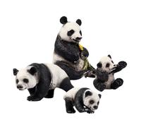 Hemobllo Set de Figurines Panda Plastique Solide Modèles Animaux Simulés pour Éveil et Décoration Chambre Garçon Fille Jouets Éducatifs pour Apprentissage Ludique et Scènes de Jeu