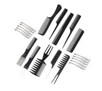 Hemobllo Set de Peignes Coiffants et Outils de Teinture Résistants Plastique Assorties pour Salon Barbiers et Usage Quotidien pour Cheveux Épais Bouclés ou Lisses Portable et Antistatique
