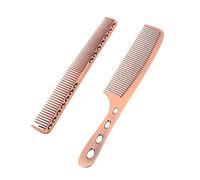 Hemobllo Set de Peignes de Salon Aluminium pour Hommes et Femmes Outils de Coiffure Peigne Démêlant Bronze pour Coupe de Cheveux Coiffage