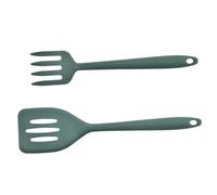 Hemobllo Set de Spatules Silicone Réutilisables pour Cuisson Fourchette et Spatule Multifonctions Résistantes Chaleur Outils de Cuisine Pratique pour Poêle et Wok
