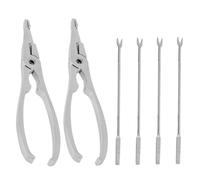 Hemobllo Set Outils pour Fruits de Mer Acier Inoxydable Casse-Noix Antidérapant et Fourchettes à Crabe Ergonomiques Kit Réutilisable pour Crustacés et Noix