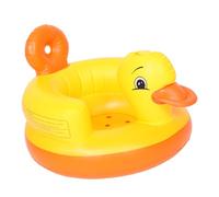 Hemobllo Siège Garçon Fille Gonflable Canard Jaune avec Dossier Chaise Multifonction pour Repas et Détente Rehausseur Garçon Fille Portable Sûr et Robuste