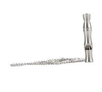 Hemobllo Sifflet de Dressage Chien Acier Inoxydable avec Chaîne Sifflet et Portable pour Entraînement Rapide Extérieur Outil Pratique pour Rappel et Obéissance Canine