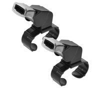 Hemobllo Sifflets d'Entraîneur pour Adultes 2 Pièces Sifflet d'Arbitre à Double Ton Anneau en Abs pour -Ball -Ball Activités de Plein Air Randonnée Camping Chasse