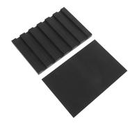 Hemobllo Silicone Tapis Presse a Chaud Stylos 6 Emplacements Noir | Composition souple, transfert thermique, epaisseur 3mm, demi-douzaine fentes, marquage publicitaire, resistant, kit