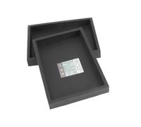 Hemobllo Soucoupe Jardinière Rectangulaire en Résine 2pcs, Supports pour Pots de Fleurs Fond Plat, Bacs à Eau Rectangulaires pour Jardinage Intérieur et Extérieur