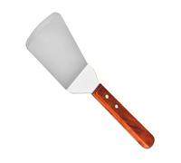 Hemobllo Spatule de Cuisson Inox Multifonction Manche Bois Ergonomique pour Steak Pizza Pâtisserie et Barbecue Ustensile pour Maison et Professionnel 930 large