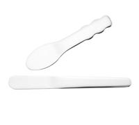 Hemobllo Spatules Cosmétiques en Acier Inoxydable Argenté, Lot de 2, Style Compact Portable, Fiables et Sûres, pour Soins du Visage et Application Crème pour Femmes
