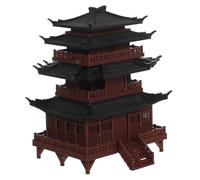 Hemobllo Statue de Pagode Miniature Chinoise Marron en Plastique pour Décor | Bonsaï et Micro-paysage, Légère et Facile à Placer, Style Architecture Traditionnelle, Design Intemporel