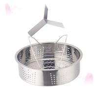 Hemobllo Steaming Rack Acier Inoxydable avec Double Poignée et Séparateur Hygiénique Accessoire pour Marmite Vapeur Électrique Résistant et Spacieux