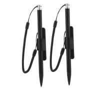 Hemobllo Stylet pour Écran Résistif avec Lanière Anti-Perte et Clip Métal Noir, Lot de 2 Stylets Tactiles Professionnels pour Navigation Automobile et Point de Vente, Usage Industriel